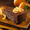 Chocolate cheesecake with orange zest